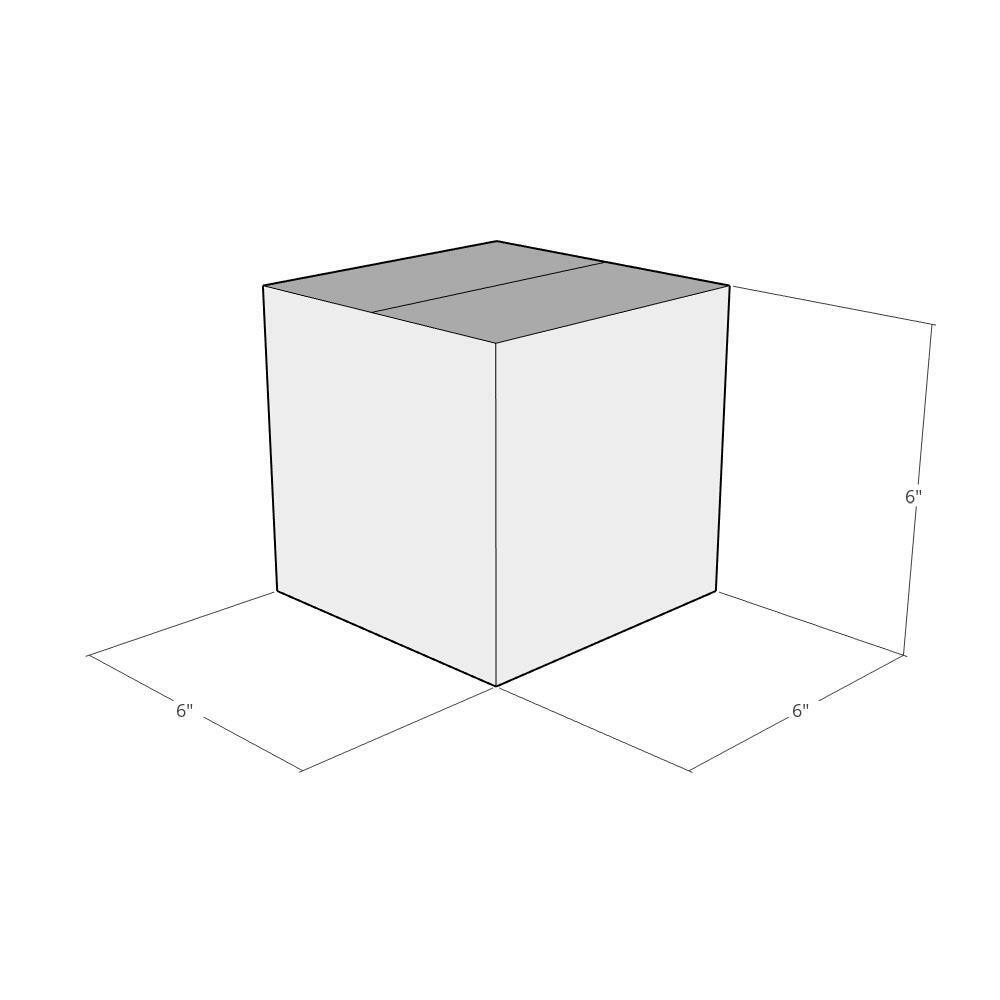 175 6x6x6 White Corrugated Shipping Boxes 48 ECT Double-Wall New
