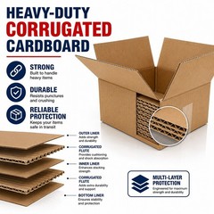 100 Pack 8x6x4 Corrugated Shipping Boxes Cardboard Mailer Packing Cartons
