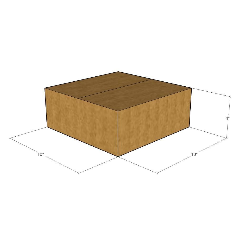 5 10x10x4 Kraft Brown Corrugated Shipping Boxes 32 ECT Single-Wall New