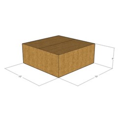 5 10x10x4 Kraft Brown Corrugated Shipping Boxes 32 ECT Single-Wall New