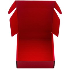 15 PCS Red Corrugated Cardboard Boxes Small Mailing Storage Gift 6x6x2 Inch