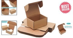 Sturdy Rippled Edge 10-Pack Shipping Boxes 6x4x3” – Easy Assembly & Stylish