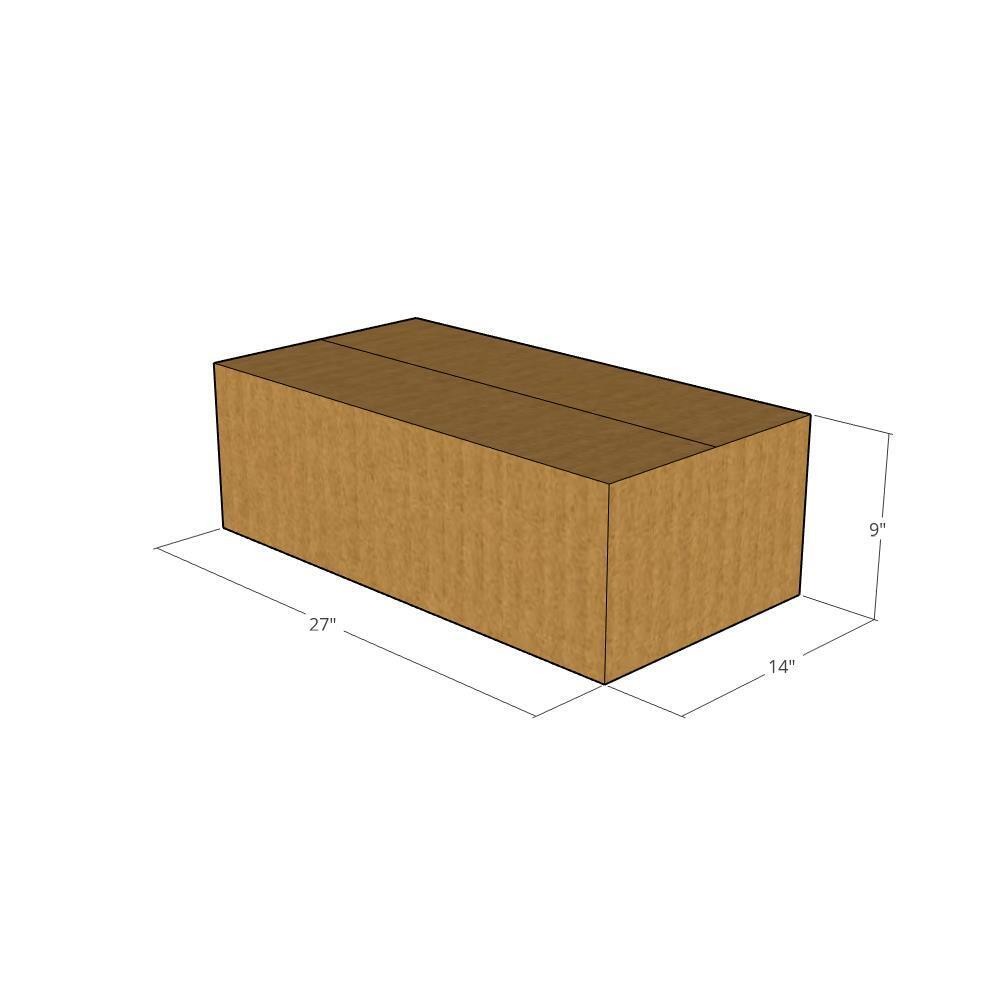 5 27x14x9 Kraft Brown Corrugated Shipping Boxes 32 ECT Single-Wall New