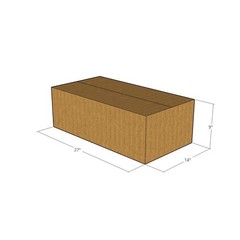 5 27x14x9 Kraft Brown Corrugated Shipping Boxes 32 ECT Single-Wall New