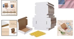 50-Pack 6x4x1 Eco-Friendly Shipping Boxes | Lightweight Corrugated Mailers