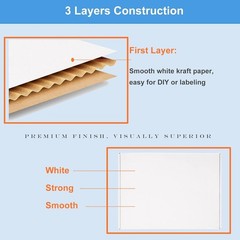 Lightweight yet Sturdy 60 Pack White Mailing Boxes 9x6x2