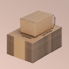 40 Pack 6x4x3 inches Shipping Boxes Small Cardboard Boxes for Packing, Moving…