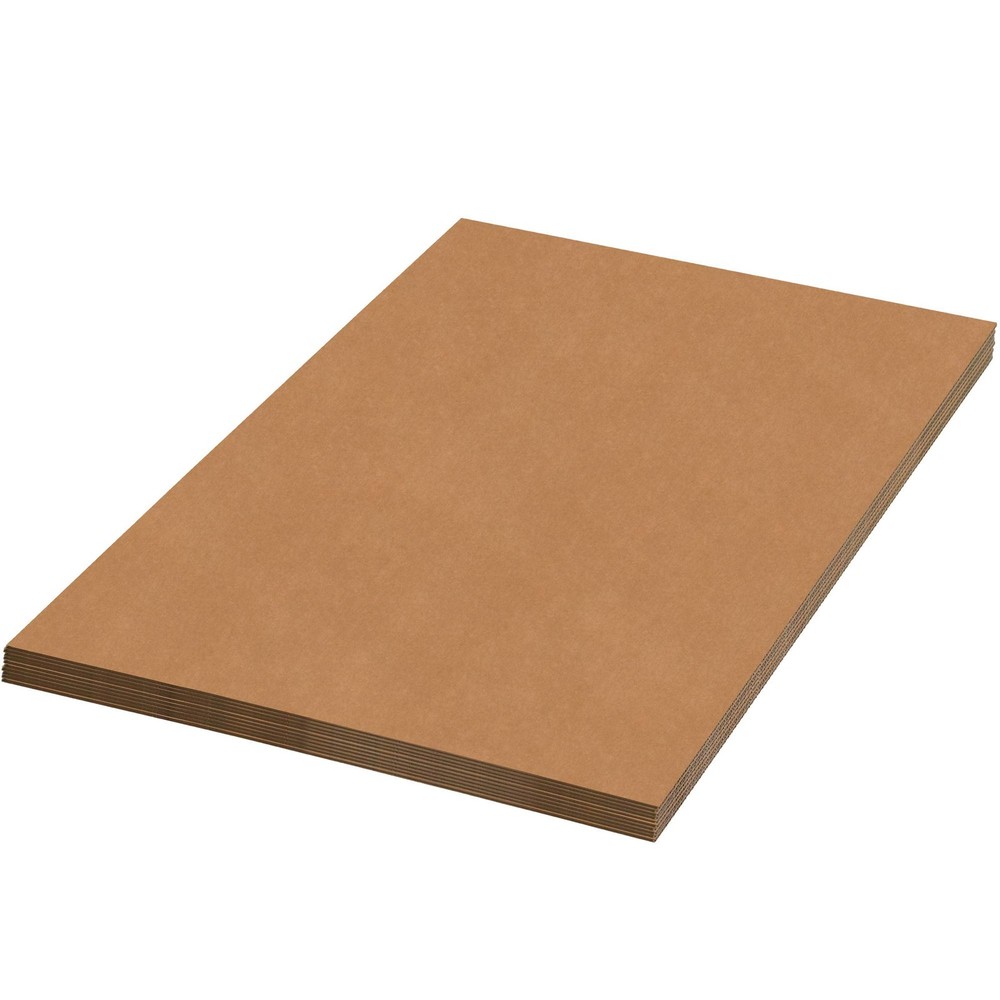 Boxes Fast Corrugated Cardboard Sheets, 30″ x 60″, Kraft, Pack of 5 Kraft