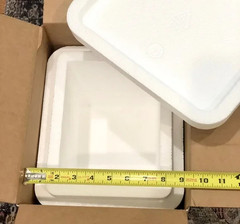 Propak Styrofoam Insulated Cooler in Box Ready to Ship Container 8x8x6 Interior