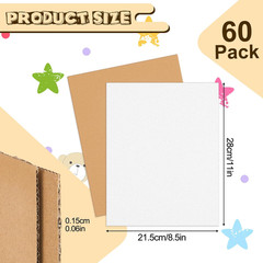 60 Pack 11 X 8.5 Inch Corrugated Cardboard Sheets Flat Cardboard Sheets Packagin