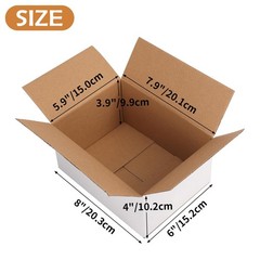 8x6x4 inch Boxes White Set of 30, Inner Size 7.9×5.9×3.9 inch Corrugated Card…