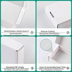 6x6x2 inch Small White Mailers Boxes Packaging Shipping Boxes Set of 10