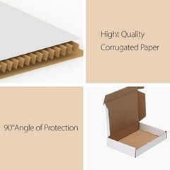 50-Pack 6x4x1 Eco-Friendly Shipping Boxes | Lightweight Corrugated Mailers