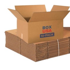 Shipping Boxes 24″L x 18″W x 12″H 15-Pack Large Single Walled Corrugated Boxes
