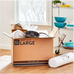 (10 pack) Pen+Gear Large Heavy Duty Kraft Moving Boxes, 27L x 15W x 17H