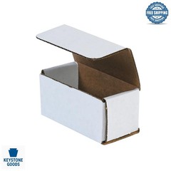 50 Pack White Corrugated Mailing Boxes 4x2x2