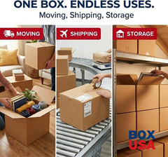Medium Moving Boxes 18″L X 14″W X 12″H 10-Pack – Corrugated Cardboard