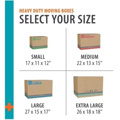 (10 pack) Pen+Gear Large Heavy Duty Kraft Moving Boxes, 27L x 15W x 17H