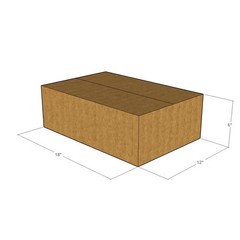 25 18x12x6 Kraft Brown Corrugated Shipping Boxes 32 ECT Single-Wall New