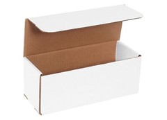 Pick Quantity! 50-300 Strong Corrugated Mailer 10x4x4 White Folding Shipping Box