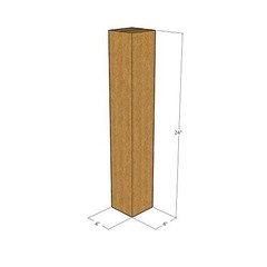 25 4x4x24 Kraft Brown Corrugated Shipping Boxes 32 ECT Single-Wall New