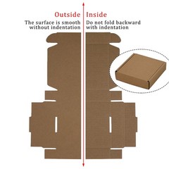 SUNLPH 50 Pack 4x4x1 Inches Small Shipping Boxes, Brown Corrugated Cardboard Box