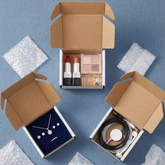 75 Pack Corrugated Shipping Boxes 4x4x2 Inches Recyclable, Crush Proof