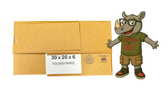 30″ x 20″ x 6″ CARDBOARD BOX – 200 lb – SINGLE BOX