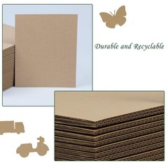 50 Pack Brown Corrugated Cardboard Sheets 8″L x 10″W, Flat Kraft Sheet for DI…