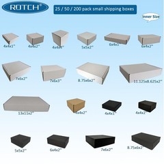 50 Pack 6x4x1” Small Shipping Boxes, Cardboard Corrugated Mailers, White (M6…
