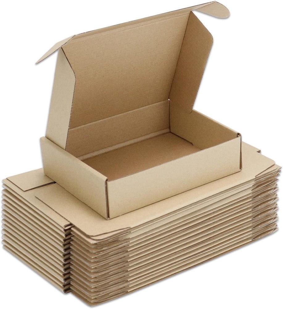 25 Pack Shipping Boxes, 8 X 6 X 2 Inch Corrugated Cardboard Packing Small Mailer
