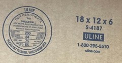 18″ x 12″ x 6″ Cardboard Corrugated Box – SINGLE BOX