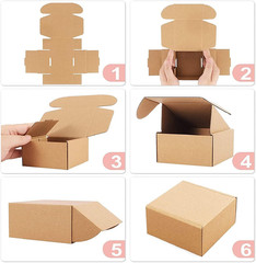25 Pack 7 x 6 x 3 Shipping Boxes Corrugated Cardboard Mailer Packaging