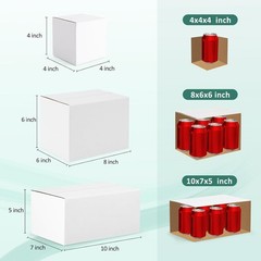 30-Pack White Corrugated Assorted Small Shipping Box Mailers (10 Pcs Each)
