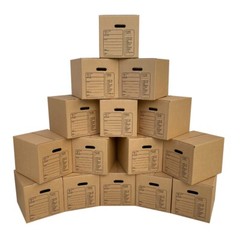 UBMOVE Moving Boxes with Handles, 15 Premium Small, 16 3/8″ x 12 5/8″ x 12 5/8″