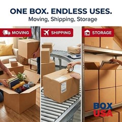 Moving Boxes Medium 18″L x 14″W x 12″H 20-Pack – Corrugated Cardboard Box for…