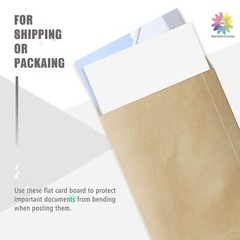 50 Pack 11×17″ Corrugated Cardboard Sheets 1/16″ Thick White One Side
