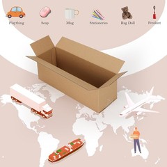 Brand New 40 Pack Small Cardboard Boxes Brown 12x4x4