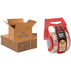 Moving Boxes 18″L X 14″W X 12″H 10-Pack Heavy Duty 2In X 25Yd Packaging