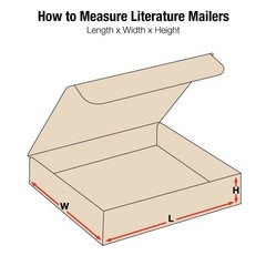 Aviditi Brown Kraft Literature Mailing Boxes, 7 1/2 x 7 x 3 1/4 Inches, Pack of