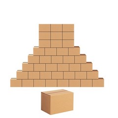 40 Pack Small Cardboard Shipping Boxes 6x4x4 Inches for Moving and Mailing