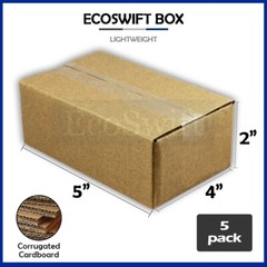 5 5x4x2 EcoSwift Cardboard Packing Moving Shipping Boxes Corrugated Box Cartons
