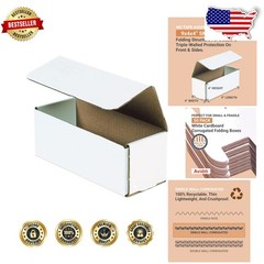 9x4x4 Shipping Boxes 50-Pack – Oyster White, Corrugated Mailers