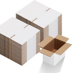 Brand New 6x4x4 White Shipping Boxes Set of 50