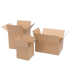 100 corrugated paper boxes 4x4x4 – 10x10x10 cm yellow