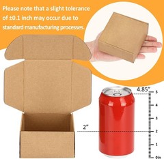Small Shipping Boxes 4x4x2 Inches – 50 Pack Brown Corrugated Cardboard boxes …