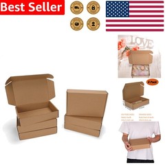 6 Pack 9x6x2 Inch Brown Cardboard Mailing Boxes, Small Business Shipping Mailers