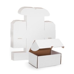 7x5x3 inches White Shipping Boxes Set of 25, Corrugated Cardboard Boxes 7 x 5…