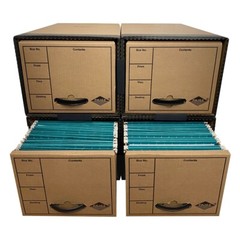 UOFFICE Quick Stack Drawer File Boxes, 24″ x 12.5″ x 10.5″, 4 Pack