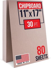 11″ x 17″ Brown Kraft Plain Chipboard Sheets, 30 Pt Thick – Made in USA Durable